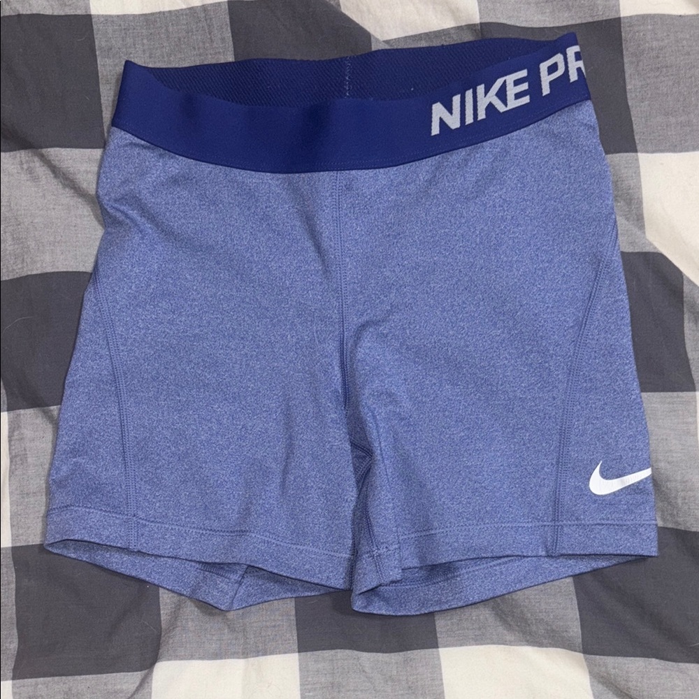 Nike Pro Heathered Blue Shorts